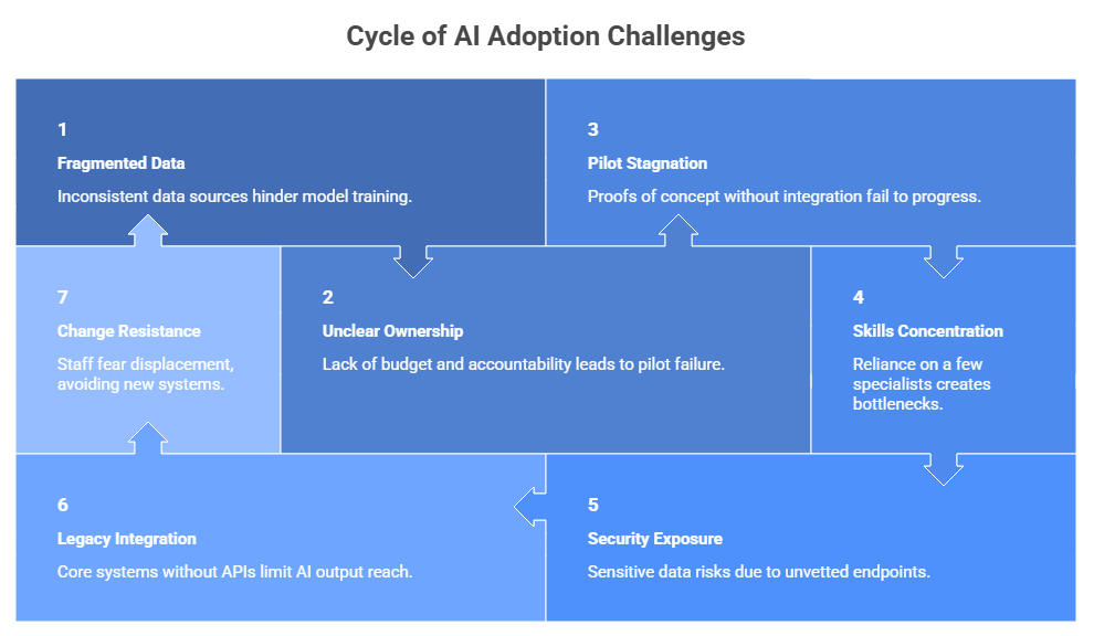 Cycle of AI Adoption Challenges
